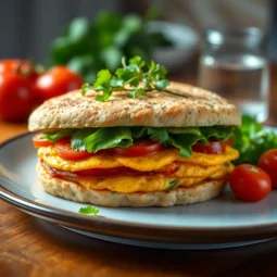 Savory Veggie Omelette Sandwich